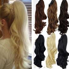 If very short, you could put dozens of tiny ponytails all over your head just using as much hair as you can get aka deertail due to the shortness of the tail. Claw Ponytail Extension Short Curly Wave 145g Thick Jaw Ponytails Pony Tail Hairpiece Clip In Hair Extensions Real Natural As Human Synthetic Fibre For Women 18 Inch Bleach Blonde Buy Online In