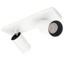 In diesem kurzen tutorial zeige ich euch wie man die preiswerten china led deckenstrahler aus ebay in den meisten fällen für ein paar cent wieder reparieren. Moderne Spot Deckenleuchte Alvo 2 In Weiss Schwarz Inkl 2x Led Gu10 6w Warmweiss