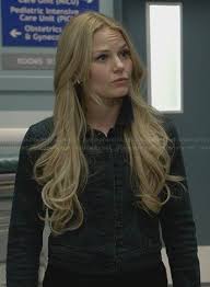 Emma S Dark Wash Denim Jacket On Once Upon A Time Jennifer Morrison Hair Emma Swan Hair Dark Wash Denim Jacket