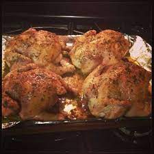 Cornish Hen 350 Degrees 55 Minutes Clean Hens Then Baste With Melted Mixture Of 1 4 C Olive Oil Pat Of Butter Cloves Of Minc Recipes Food Cornish Hen Recipe