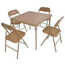 Casart 5 Pcs Dining Table Set Multi Purpose Guest Games Room Kitchen Folding Breakfast Dinner Table Chair Folding Table Dinner Table Chairs Kitchen Dining Room