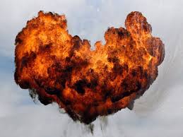 Heart Burn Tee Hee Explosion Heart In Nature Image