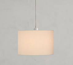 Mercury glass mini pendant light. Linen Drum Shade Cord Pendant Pottery Barn