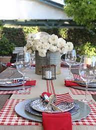 I love the crispness of blue and white stripes which i told you friday i'm getting a little obsessed with. Patriotic Table Setting 14 Ideas For Summer Table Inspiration
