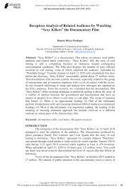 Pdf Reception Analysis Of Related Audience By Watching Sexy Killers The Documentary Film