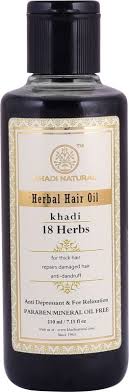Côte d'azur luminous hair & body oil. Khadi Natural Ayurvedic 18 Herbs Hair Oil Paraben Mineral Oil Free Hair Oil 210 Ml Buy Online In Solomon Islands At Solomon Desertcart Com Productid 138904365