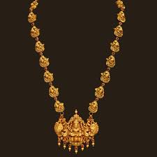 Naga S Work Long Necklace Antique Bridal Jewelry Gold Jewelry Fashion Gold Temple Jewellery