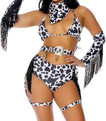 Amazon.com: Forplay Wild Wild Cowgirl Costume Black White: Clothing, Shoes  & Jewelry