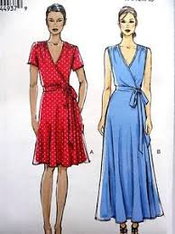Vogue V8896 Misses Women Mock Wrap Dress 2 Lengths Sewing Pattern Plus Size 8 24 Wrap Dress Sewing Patterns Wrap Dress Pattern Dress Patterns Uk