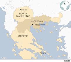 This map shows a combination of political and physical features. North Macedonia Deal Greek Pm Tsipras In Historic Visit Bbc News
