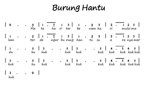 Tanpa chord pengiring music dan juga not balok. Not Angka Lagu Burung Hantu Pianika Recorder Keyboard Suling Chord Piano