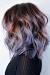 Shoulder Length Purple Ends Short Hair