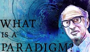 Het vaak misbruikte buzzword paradigma vindt zijn oorsprong in het werk van  de zeer populaire en controversiële wetenschapsfilosoof Thomas Kuhn; hij  definieerde de term op twee kernmanieren: ten eerste als een disciplinaire