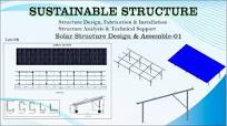 How to Design Solar Structure & Assemble in Solidworks I Ground Mount I  Roof top I Roof Shed