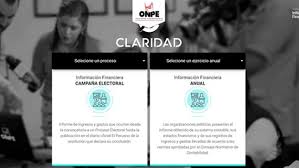 Convoca a la población de los distritos de independencia y comas, para postular. Plataforma Quot Claridad Quot De La Onpe Permite Conocer Ingresos Y Gastos De Campana Gobierno Del Peru