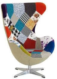Versa 19500262 divano letto patchwork poltrona salotto, cotone, multicolore, 64x62x56 cm: Wing Back Chair With Fabric Cover Colourful Patchwork Mari Nelli Amazon De Home Kitchen