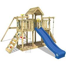 Isidor Gigantico Spielturm Von Oskar Mit Schaukelanbau Kletterturm Baumhaus Rutsche Amazon De Garten Speeltoestellen Glijbaan Schommel