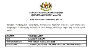 The minister administers the portfolio through the ministry of health. Permohonan Jawatan Kosong Di Kementerian Kesihatan Malaysia Kkm