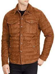 Polo Ralph Lauren Suede Down Quilted Jacket Poloralphlauren Cloth Jackets Quilted Jacket Mens Fashion Country
