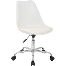 Osp Home Furnishings Emerson Office Chair With Pneumatic Chrome Base In White Finish Walmart Com Osp Home Furnishings White Office Chair Office Chair