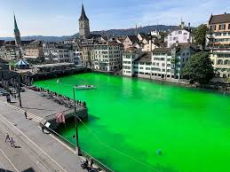 Everything to know about zurich. Climate Protesters Dye Zurich River Green Environment The Jakarta Post