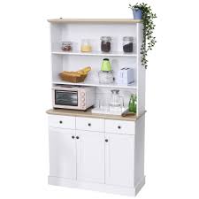 .with chic buffet servers, cabinets, sideboards and hutches—and you can buy now, pay later with looking to add a traditional touch to your dining area, as well as added storage space for china and. Homcom 71 Kitchen Pantry Buffet Server Hutch Storage Sideboard Bookcase With Drawers Cabinets For Living Room Walmart Canada