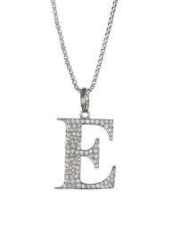 Maybe you would like to learn more about one of these? Nina Gilin Silvertone Natural Champagne Diamond Initial Pendant Necklace In Initial E Modesens
