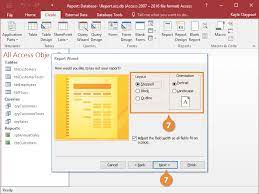 The layout determines where each field appears on the page. Use The Report Wizard Customguide