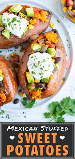 Mexican Stuffed Sweet Potatoes Recipe Evolving Table Recipe Sweet Potato Recipes Healthy Vegan Sweet Potato Stuffed Sweet Potato Healthy