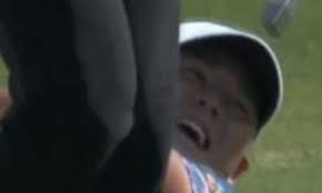 US Open: Si Woo Kim sees the funny side after nearly getting hit by Keith Mitchell's  ball