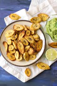 These green plantain crackers are a great first food for those healing their guts! Air Fryer Plantain Chips With Creamy Guacamole V Gf Zen And Zaatar