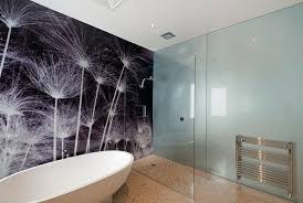 Schwarz Weisse Pusteblumen Auf Der Glas Wandpaneele Badezimmer Spritzschutz Glas Badezimmer Duschdesigns