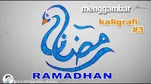 Download now dapatkan pelbagai contoh gambar mewarna tulisan khat yang. Cara Menggambar Kaligrafi Ramadhan 3 Youtube