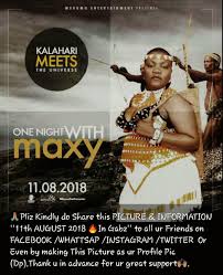 By using this site, you consent to the use of cookies. Maxy Khoisan On Twitter Yaaas One Night With Maxy Its A Date My People Kalahari Meets The Universe Show Will Be On 11th August 2018 The Event Will Be Held At
