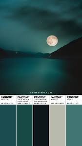Full Moon Over The Mountain Lake Color Palette 356 Ave Mateiu Pantone Colour Palettes Green Colour Palette Color Schemes Colour Palettes