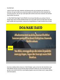 Bacaan doa nabi sulaiman latin. Doa Nabi Daud