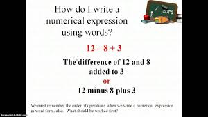 Writing And Interpreting Numerical Expressions 5 Oa 2 Writing Expressions Numerical Expression Math Expressions