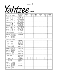 I made these yahtzee score cards. Download Yahtzee Images For Free