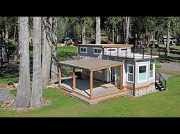 A mobile home (also known as a park home, trailer, trailer home, house trailer, static caravan, rv, residential caravan, motorhome or simply caravan) is a prefabricated structure, built in a factory on a permanently attached chassis before being transported to site (either by being towed or on a trailer). Bellevue The Custom Park Model Or Small Home Built By West Coast Homes Youtube