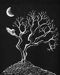 Black And White Objects Art Night Of The Half Moon Black Paper Drawing Black Paper Gel Pen Art