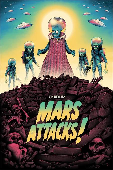 Tim Burton Mars Attacks! Movie Film Martian Poster Giclee Print Art 16x24  Mondo | eBay