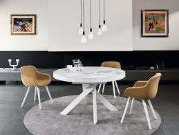 Extending Round Table Tivoli By Calligaris Table Calligaris Wooden Dining Tables