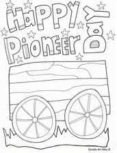 Free coloring sheets to print and download. Pioneer Day Coloring Pages Religious Doodles
