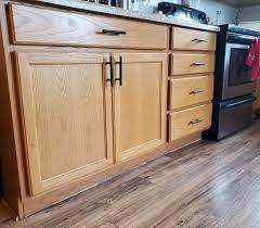 Black Kitchen Cabinet Handles On Oak Wood Black Kitchen Handles Black Cabinet Hardware Cabinet Hardware Oak