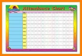 image result for sunday school attendance chart free