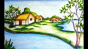 How To Draw Scenery Of Winter Season Step By Step Easy Drawing draw scenery of winter season step