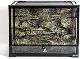 Repti Zoo 34 Gallon Large Reptile Glass Terrarium Tank With Foam Backgrounds Double Hinge Door With Screen Ventilation Reptile Terrarium 24 X 18 X 18 Knock Down Amazon Com Au Pet Supplies