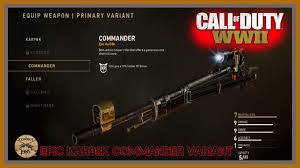 Use these call of duty: Call Of Duty Ww2 Kar98k Epic Commander Sniper Variant Unlock Cod Amino