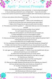 Monthly Journal Challenge April Prompts In 2020 Journal Prompts Journal Writing Prompts Journal Questions