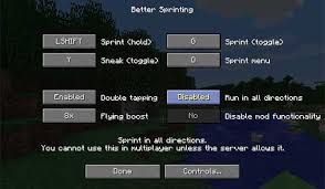I've noticed that all gui for disabling mods is present but, the code for doing so is not. Better Sprinting Mod Para Minecraft 1 12 1 12 1 Y 1 12 2 Minecrafteo